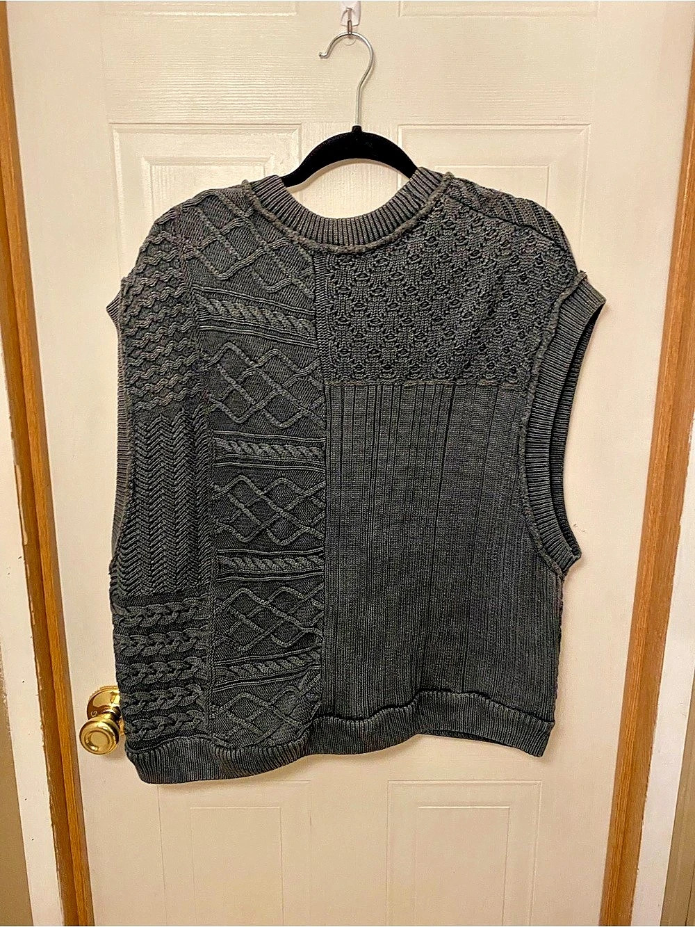 Free People Oversized Sleeveless Sweater in Grey - Picture 4 of 7